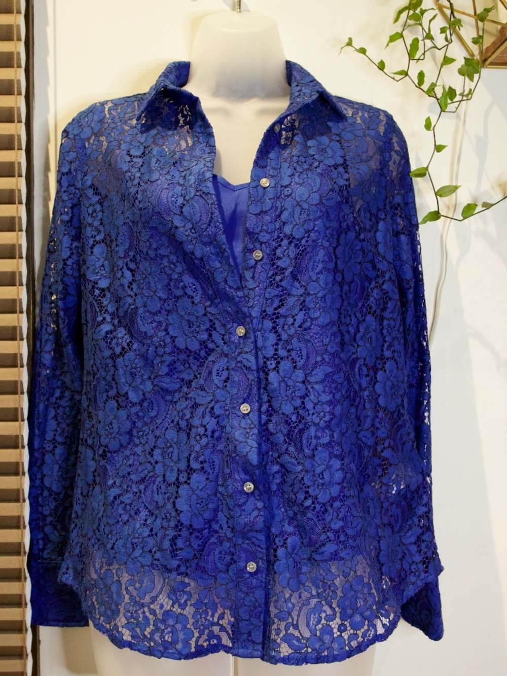 NWOT J. Crew Classic Fit Lace Button Up Blouse w/ Cami